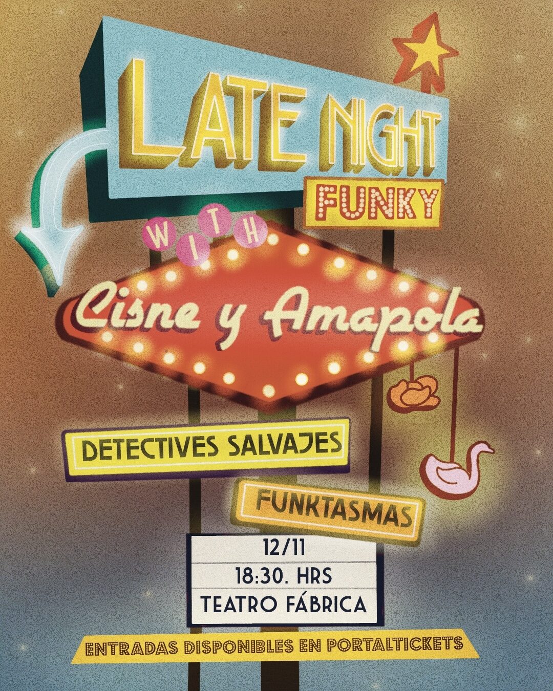 Afiche Late Night Funky — Teatro Fábrica